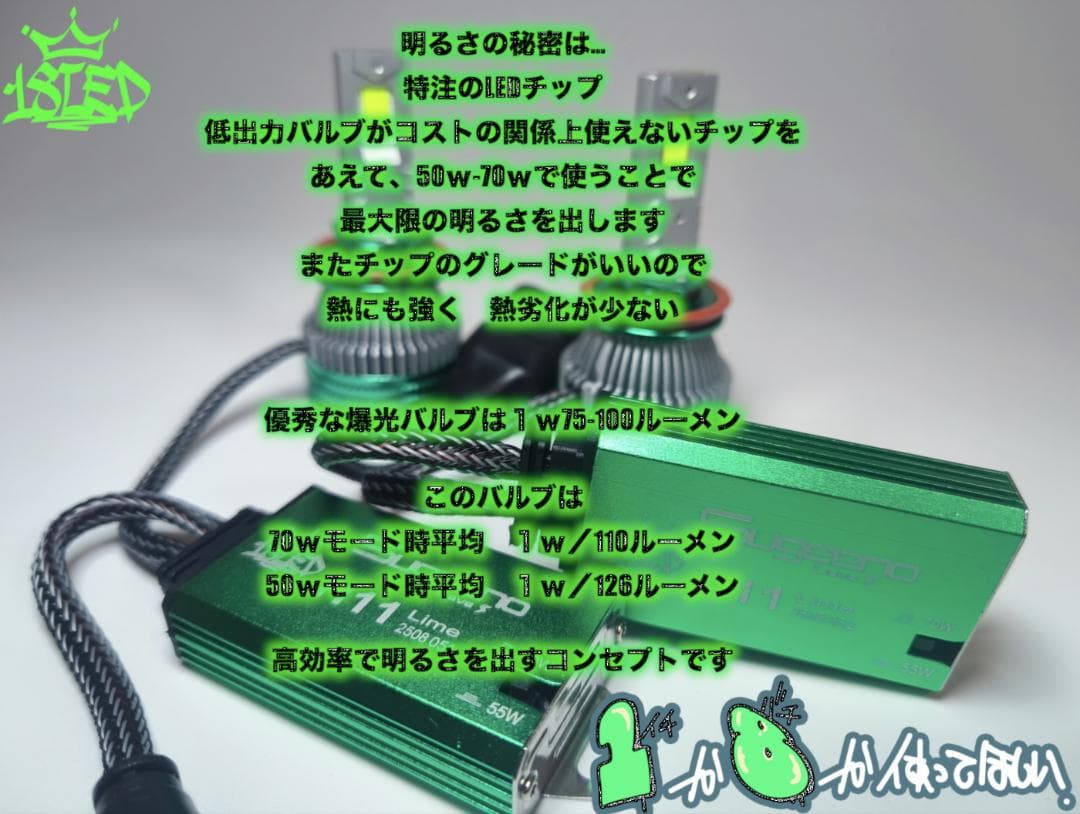 18LED　シリーズS　ハロゲン色宇宙一明るいバルブ　H11H8H16HB4
