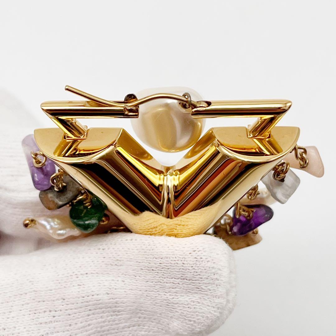 ルイヴィトン 片耳 LVイニシャル ゴールド ピアス ジュエリー レディース