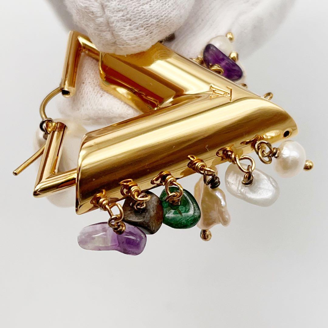 ルイヴィトン 片耳 LVイニシャル ゴールド ピアス ジュエリー レディース