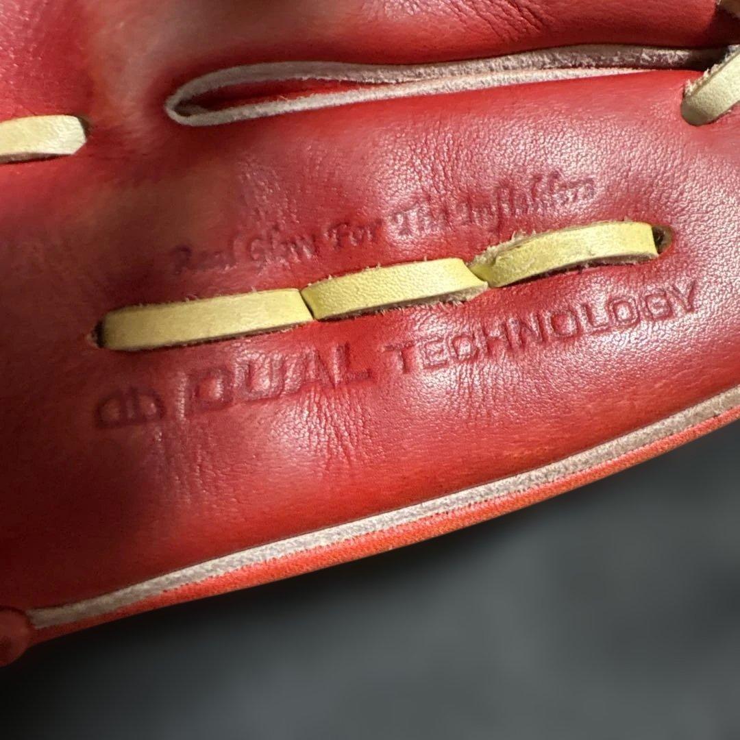 Wilson staff硬式グローブ 赤 [日本製][グローブ袋付き][軟式可