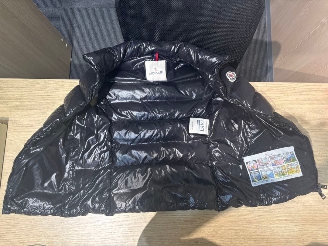モンクレール MONCLER ブラック ダウンベスト サイズ1