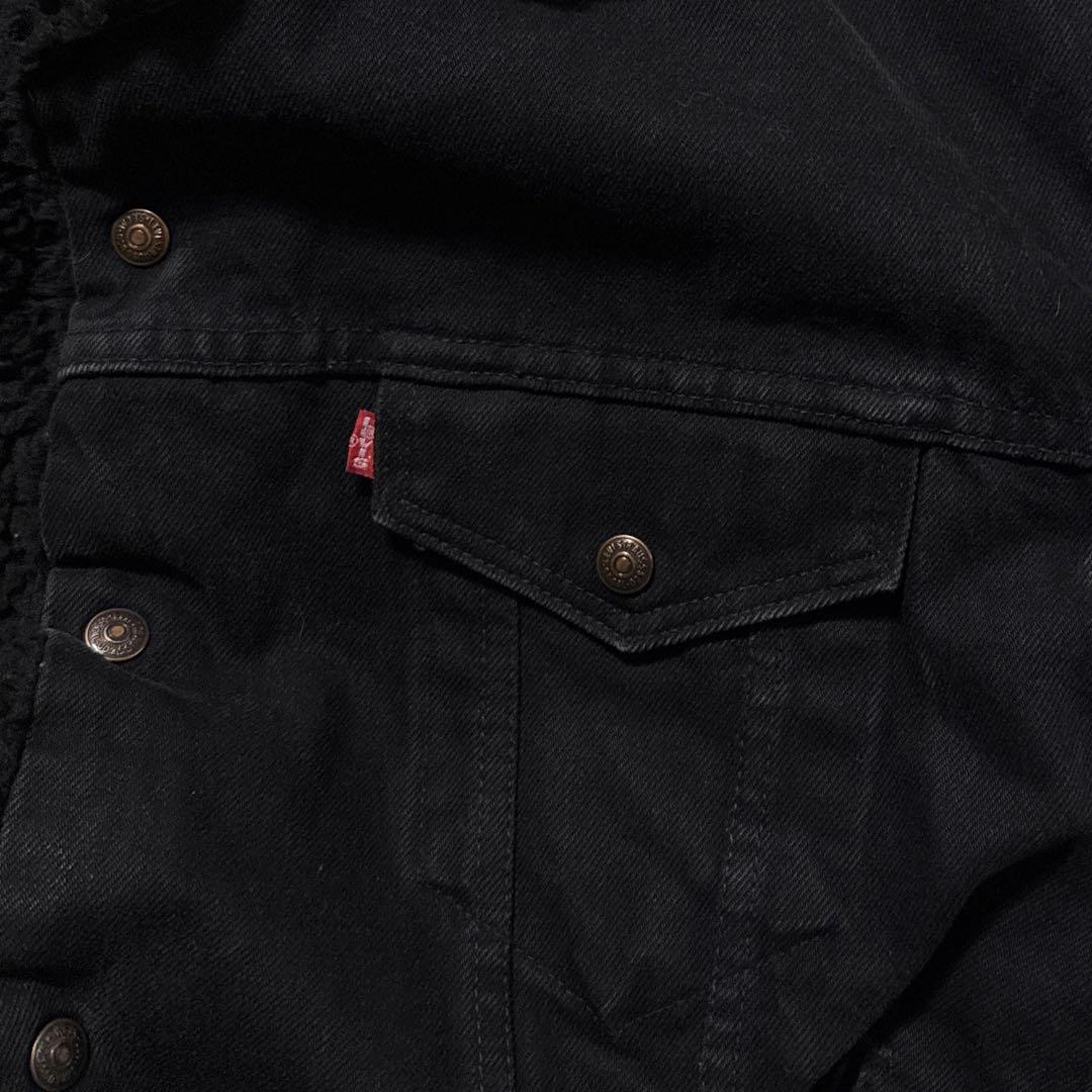 スペシャル 92年 Levi's ブラックデニム ボアジャケット LARGE