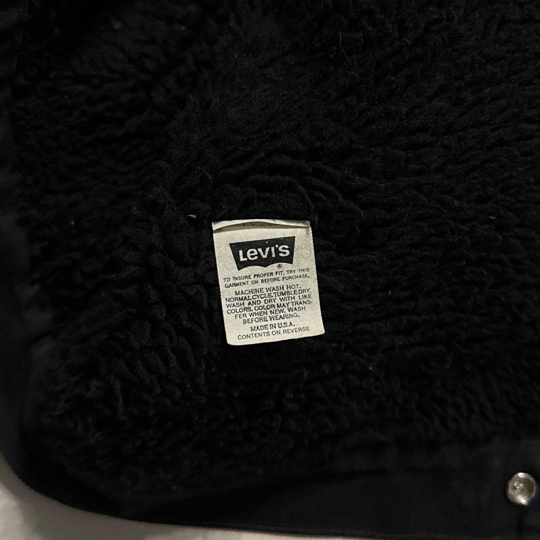 スペシャル 92年 Levi's ブラックデニム ボアジャケット LARGE