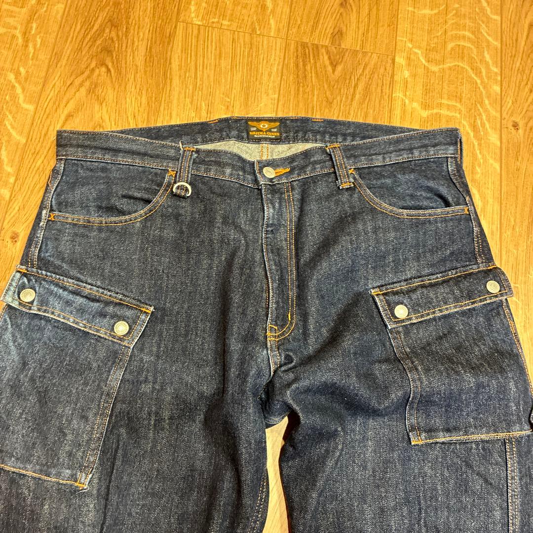 【児島ジーンズ】デニムパンツ 40㌅ カーゴポケット 希少サイズ