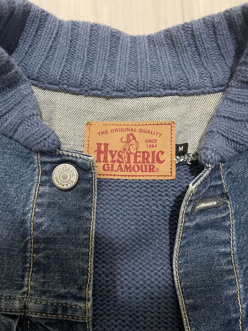 hysteric glamour ヒステリックグラマー　デニム・ニットジャケット