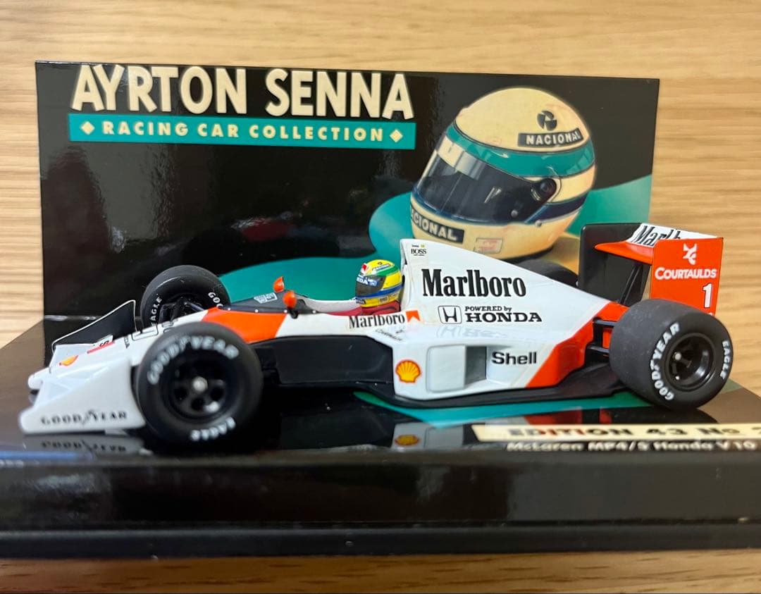 ミニチャンプス F1 マクラーレンホンダ MP4/5 A.セナ マルボロ仕様