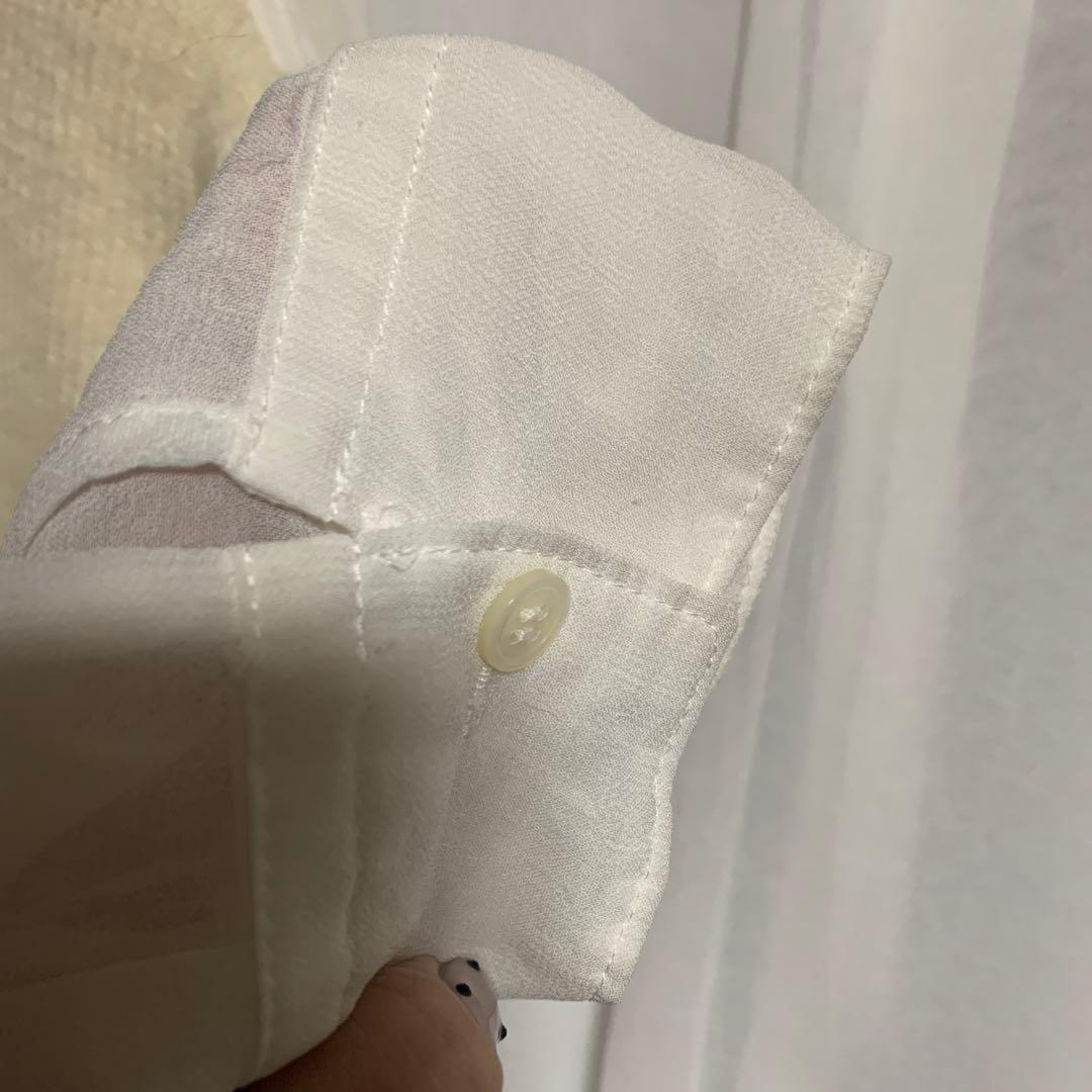 COMME des GARCONS ニットドッキングブラウス 白×アイボリー S