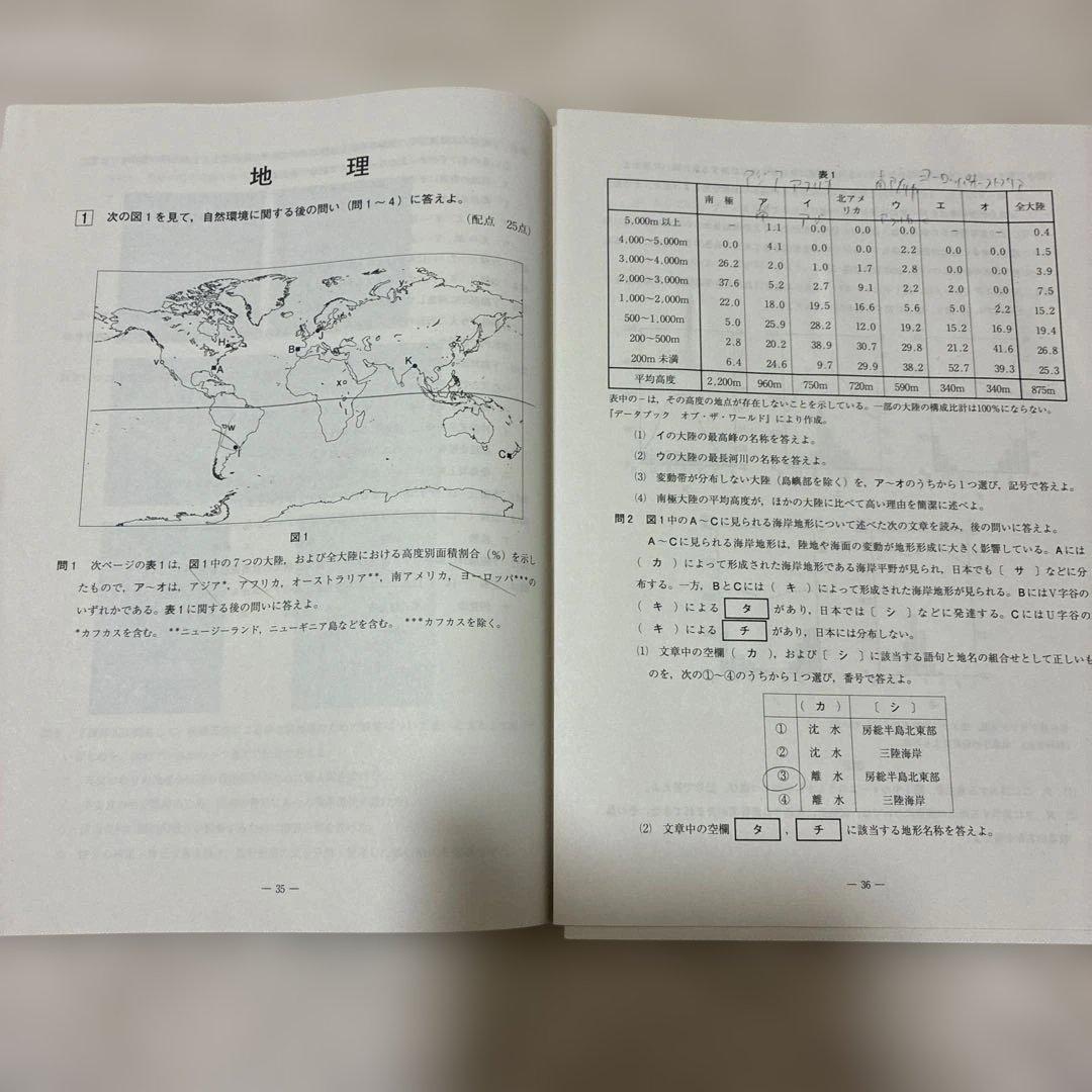 【書き込みなし】 2023年 1月 全統記述高2模試 全科目セット 河合塾