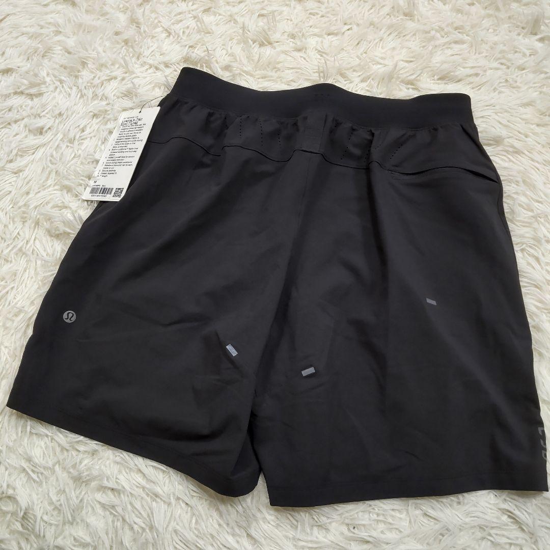 【新品】ルルレモン ハーフパンツ インナーショーツ付き メンズ M ブラック