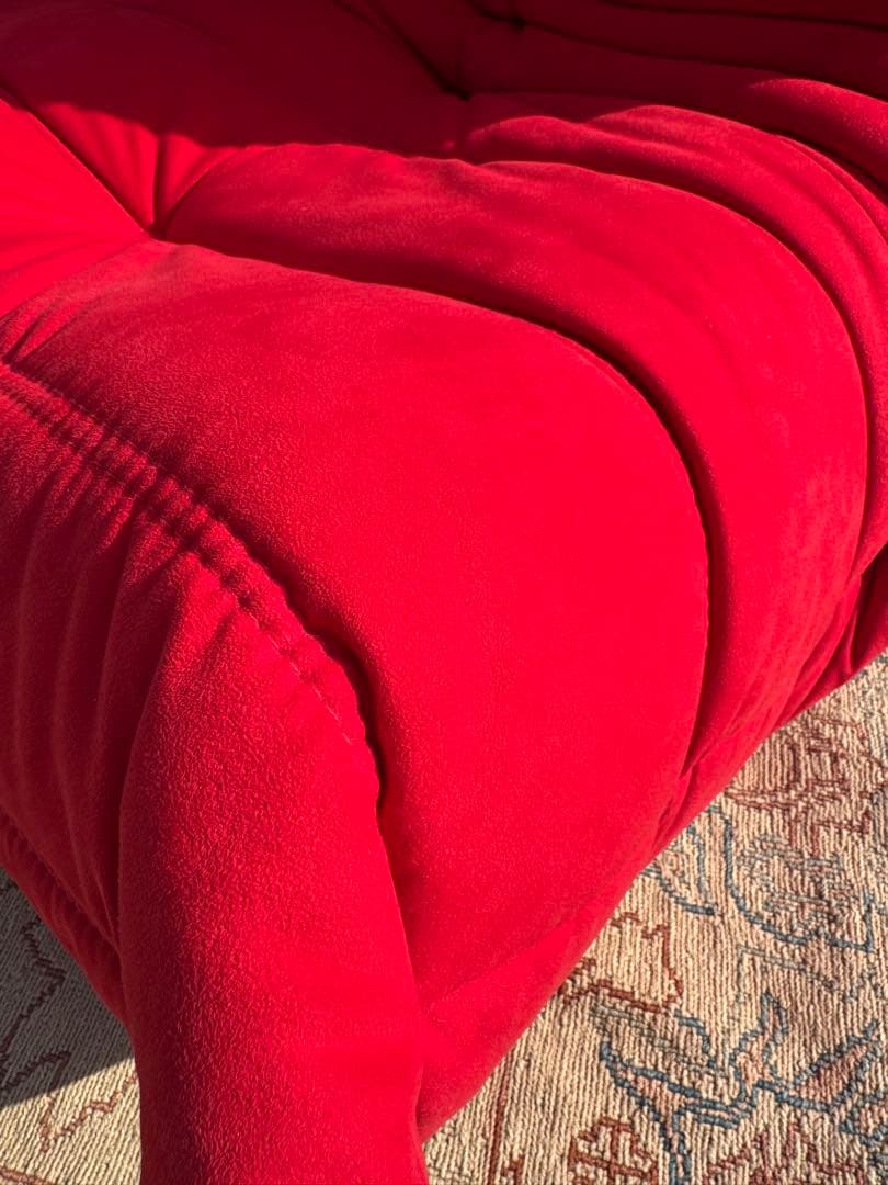 【美品】ligne roset ロゼトーゴ 3P 赤 名作ソファ リーンロゼ