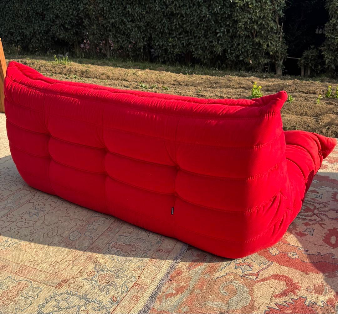 【美品】ligne roset ロゼトーゴ 3P 赤 名作ソファ リーンロゼ