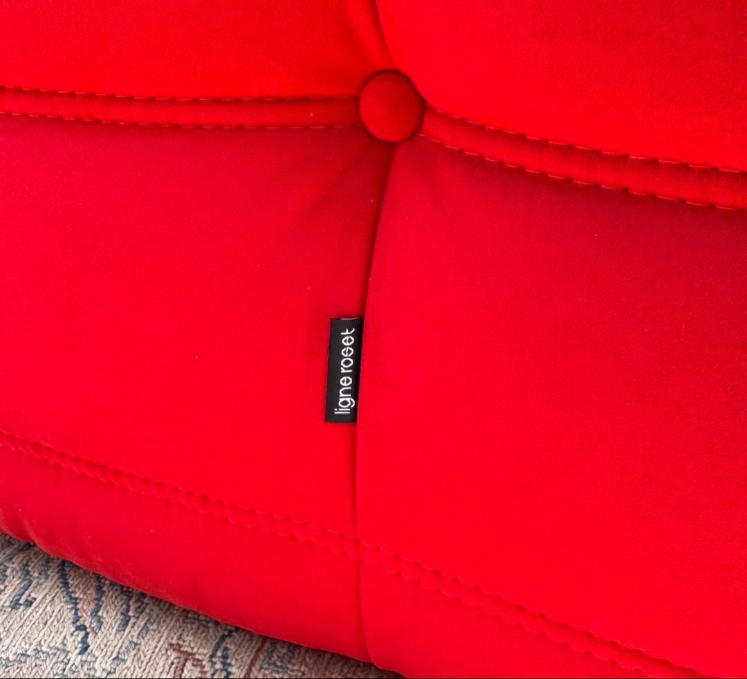 【美品】ligne roset ロゼトーゴ 3P 赤 名作ソファ リーンロゼ