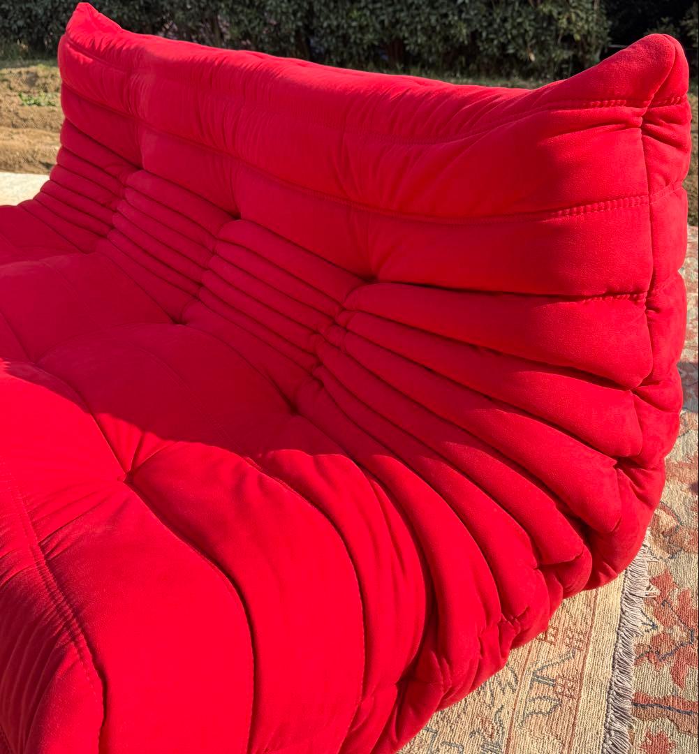 【美品】ligne roset ロゼトーゴ 3P 赤 名作ソファ リーンロゼ
