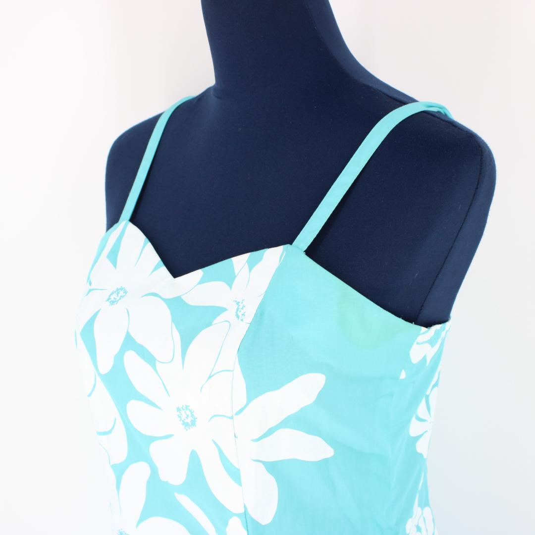 【美品 フラダンス衣装】TAHITI IMPORTS 水色 ドレス ワンピース