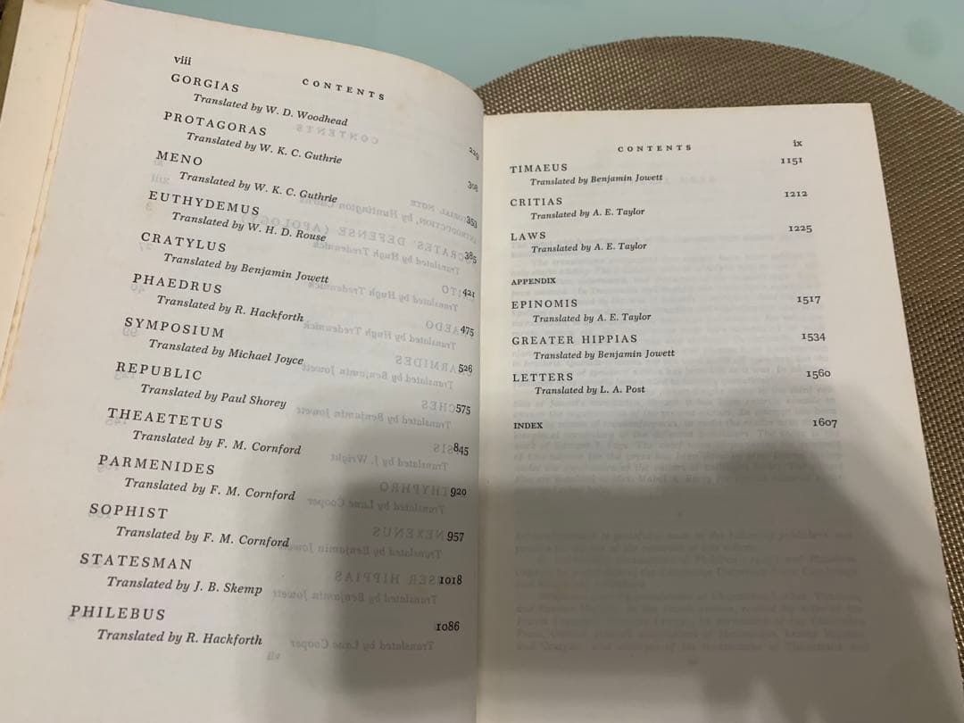 希少1973年　Plato: The Collected Dialogues