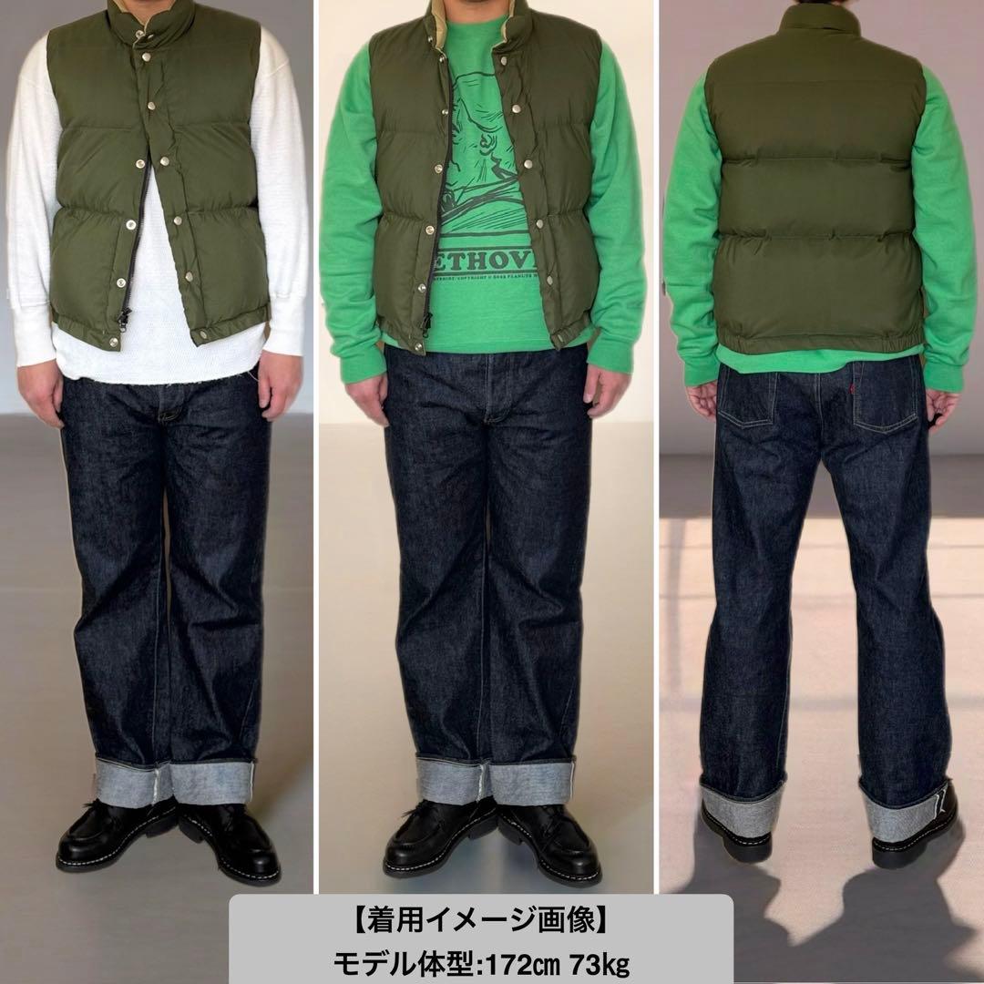 クレセントダウンワークス 60/40 ダウンベスト USA製 S オリーブ