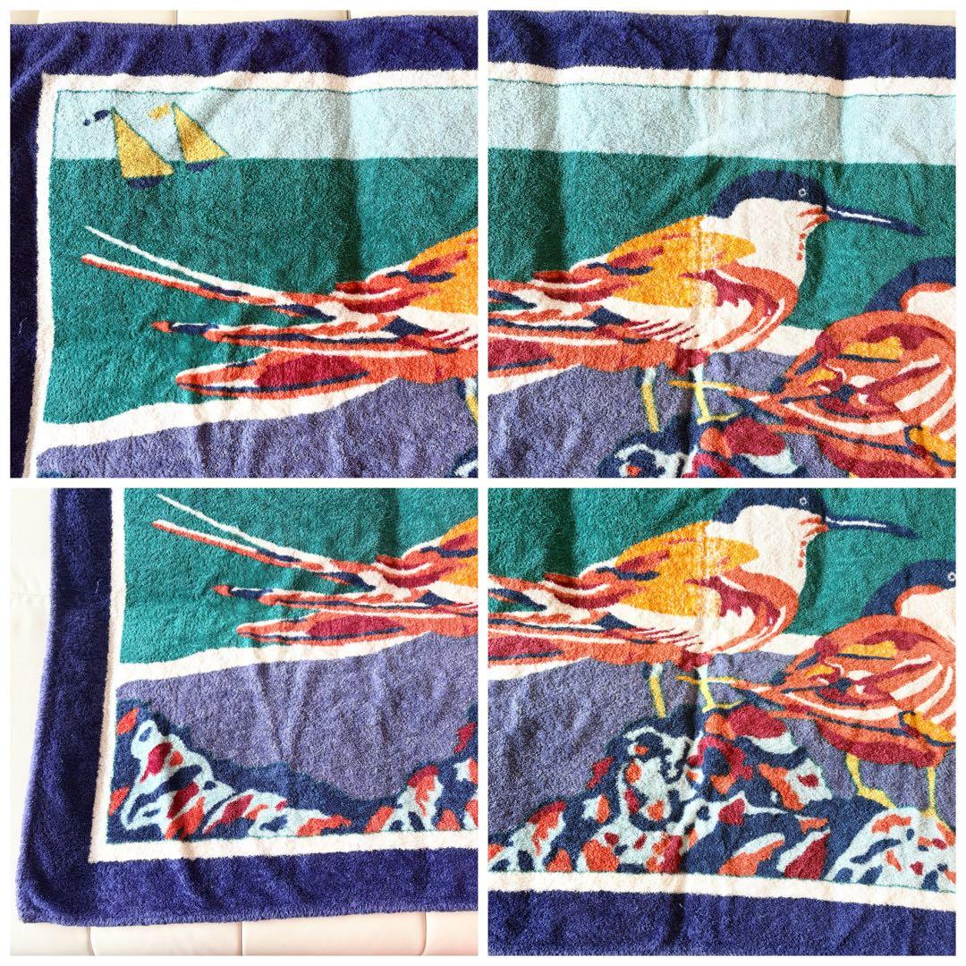 HERMES エルメス　ビーチタオル　バスタオル　アニマル　鳥