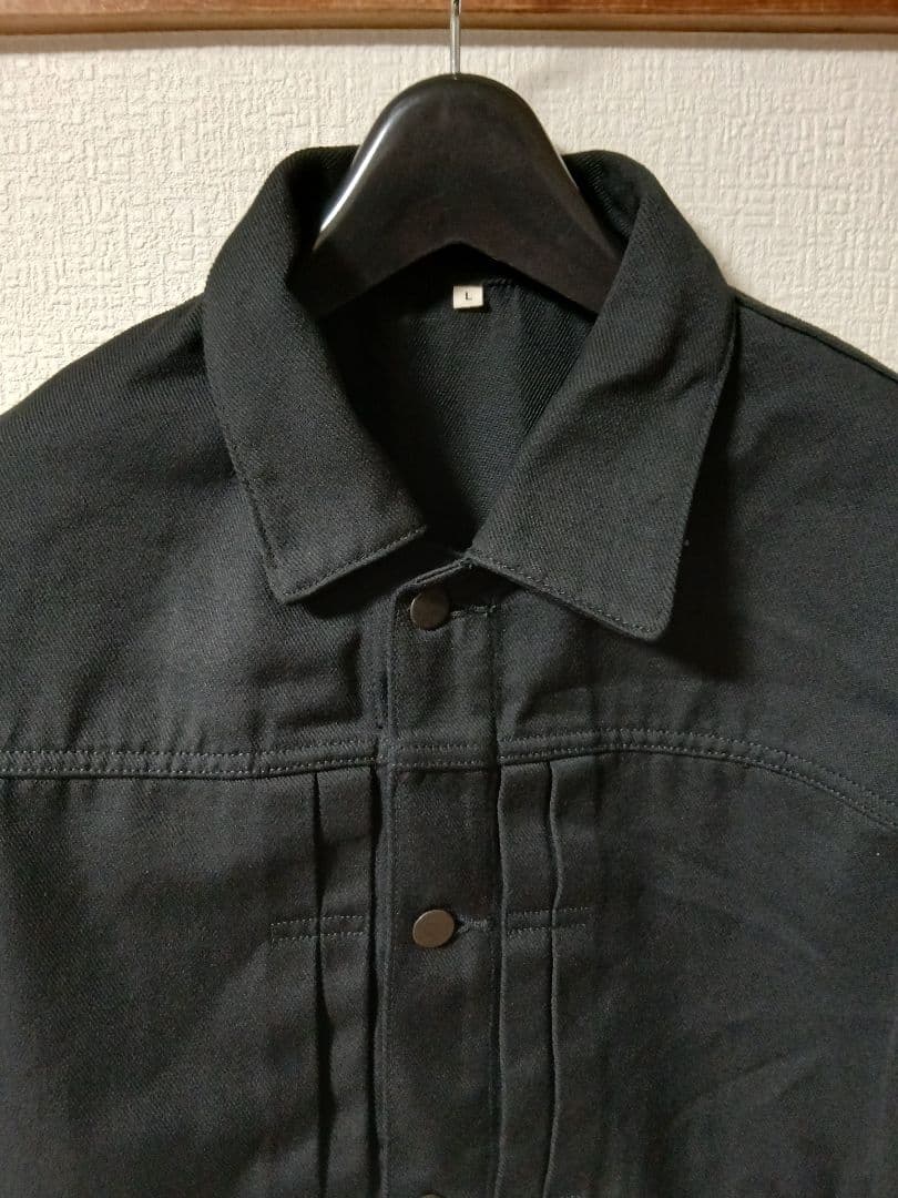 【未使用！】MUJI Labo　L　再生ポリエステルデニムジャケット　ブラック