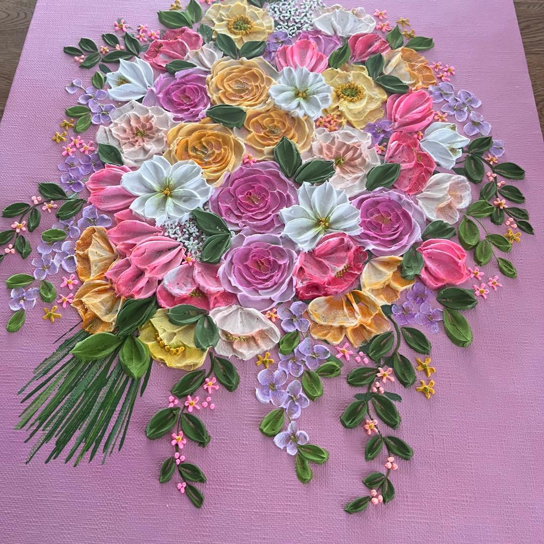花束 花束の絵 ブーケ 花の絵 花 ブライダル パネルアート 壁掛けアート
