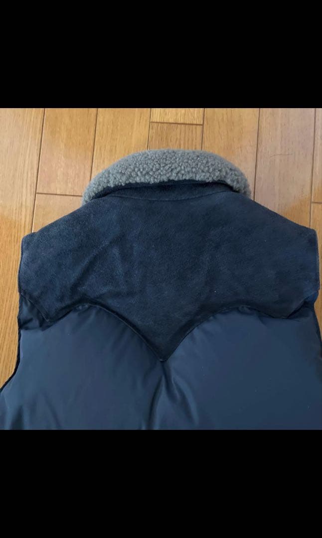 希少品　ロッキーマウンテン×ビームス 別注ボア付きダウンベスト　タグ付　ネイビー