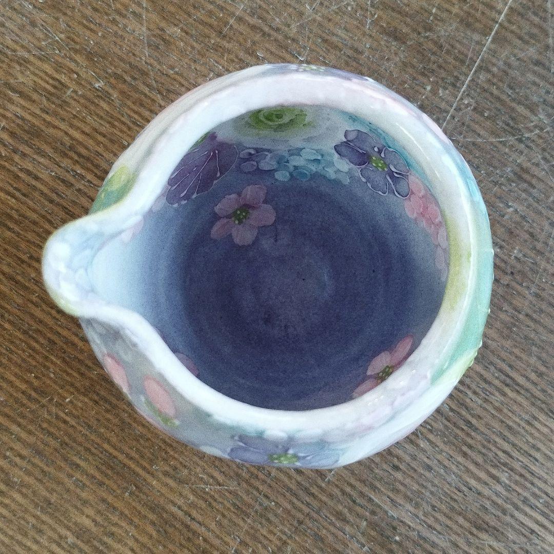 【新品・未使用】工房ゆずりは　彩ばら花紋　片口　酒器　陶器　贈り物