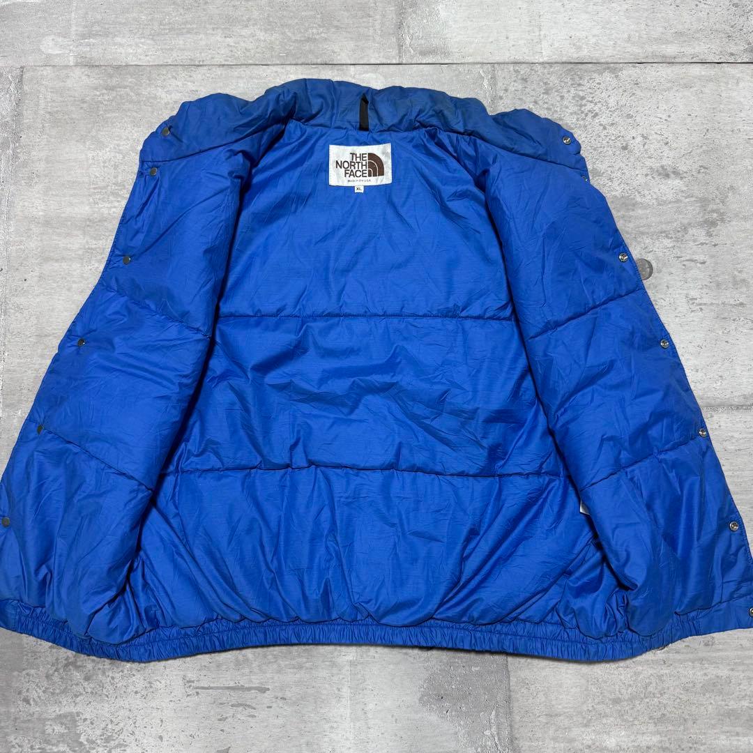 80s USA製 THE NORTH FACE 中綿 ベスト ブルー 茶タグ