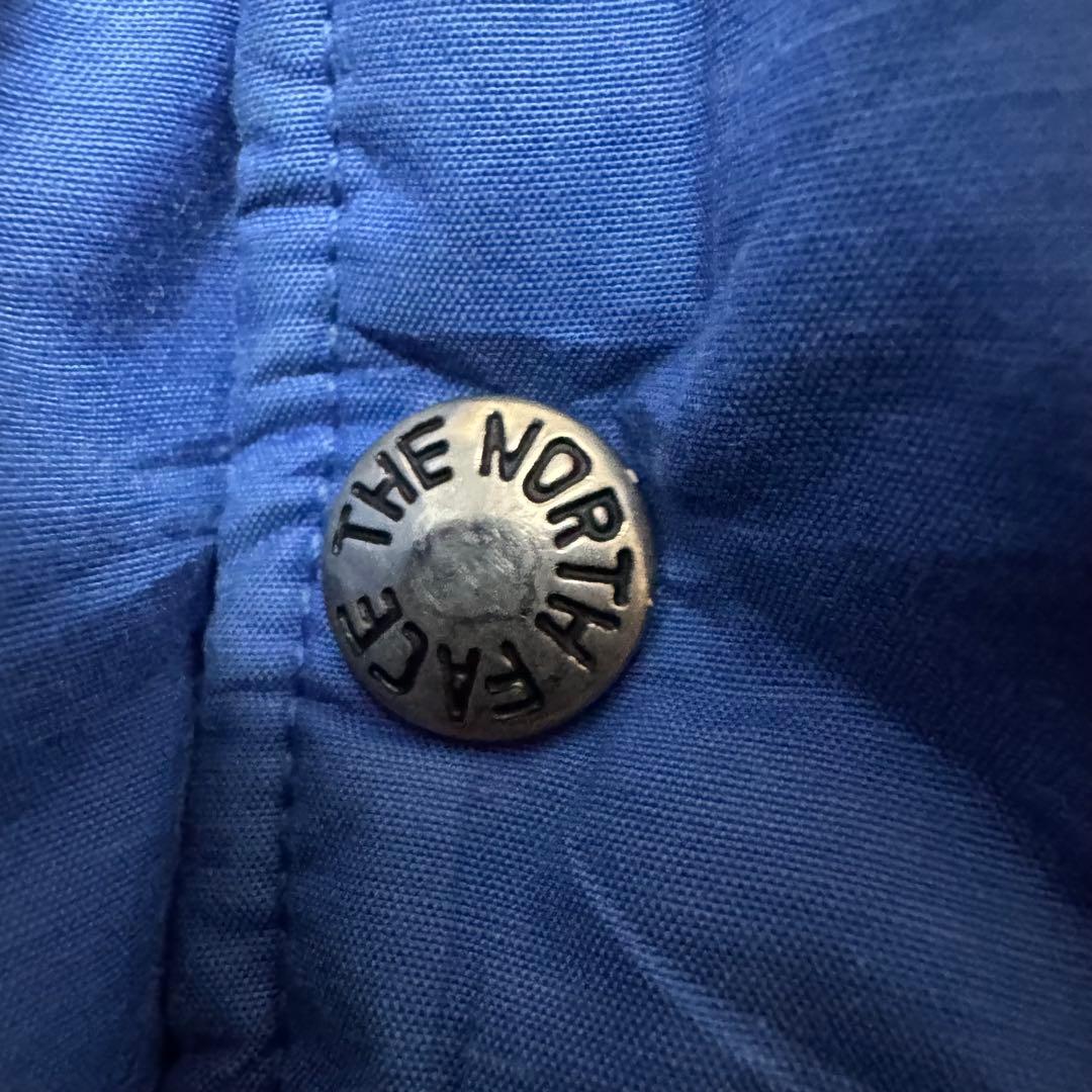 80s USA製 THE NORTH FACE 中綿 ベスト ブルー 茶タグ