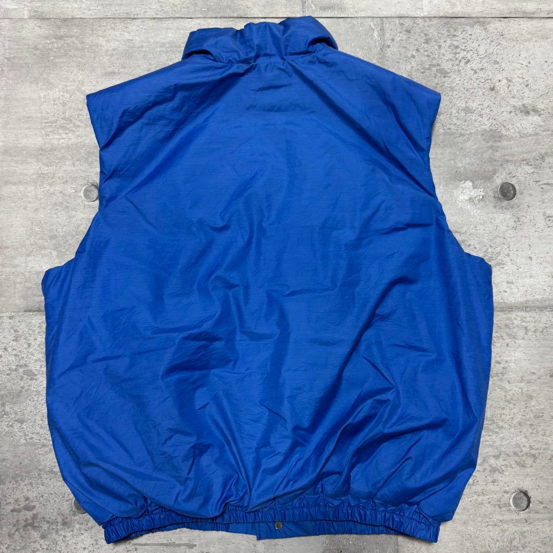 80s USA製 THE NORTH FACE 中綿 ベスト ブルー 茶タグ