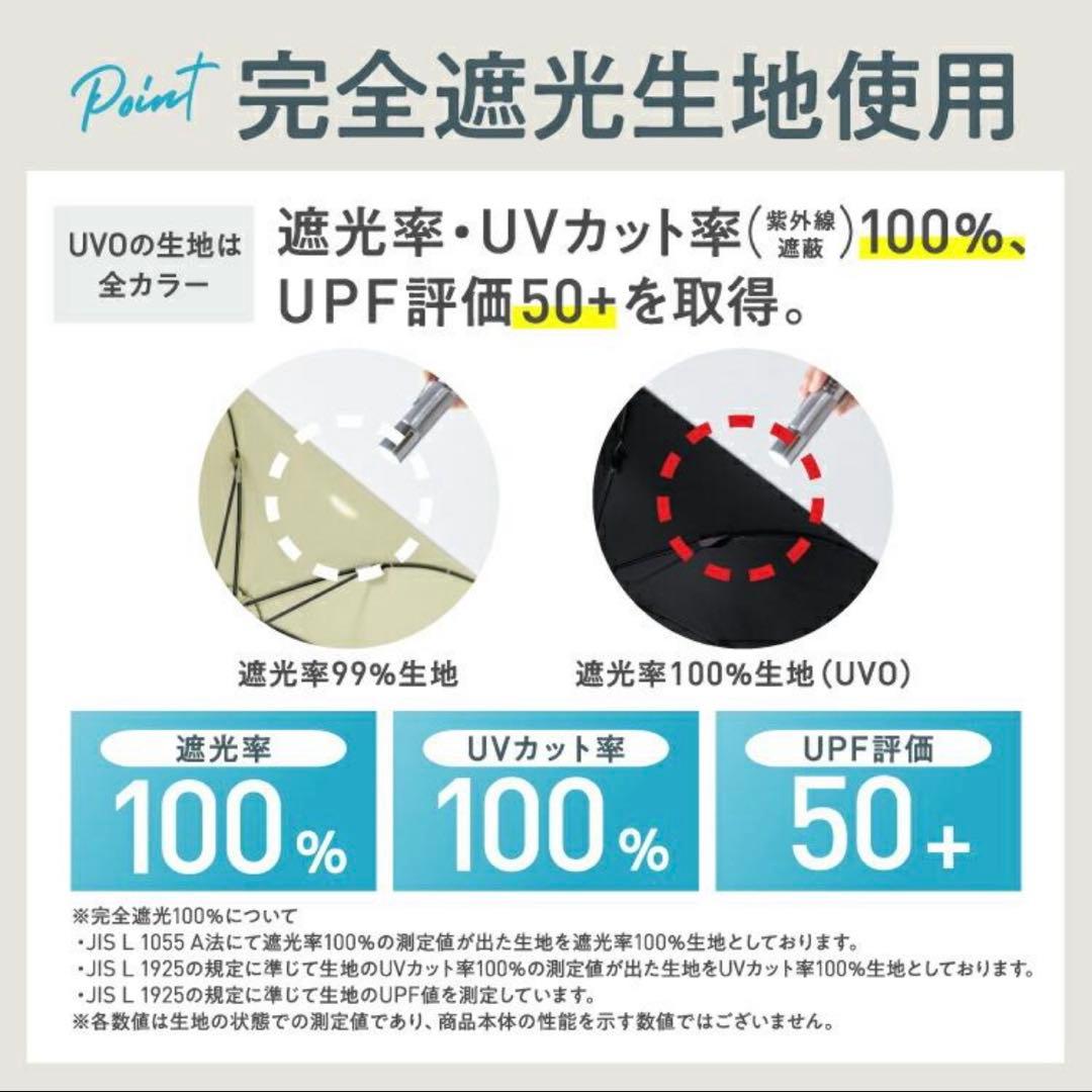 超新品美品／UVO 日傘 限定カラーブルーグレー ／無地タッセル 100%