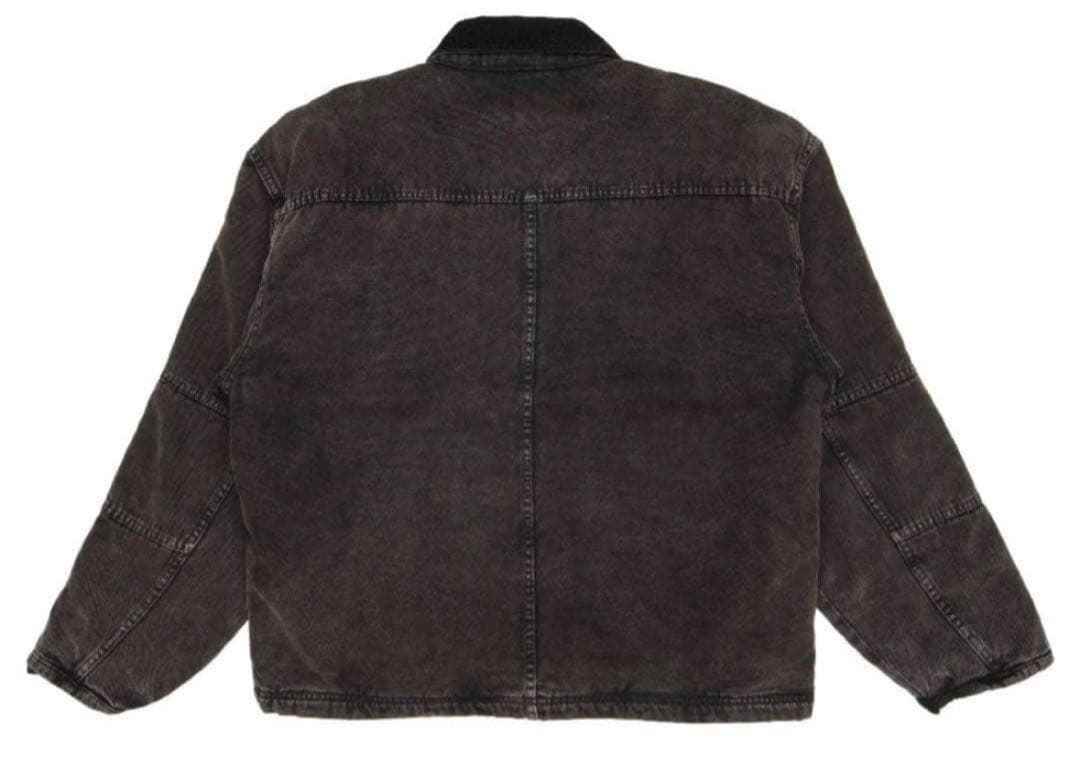 Stussy Washed Canvas Shop Jacket ブラック M