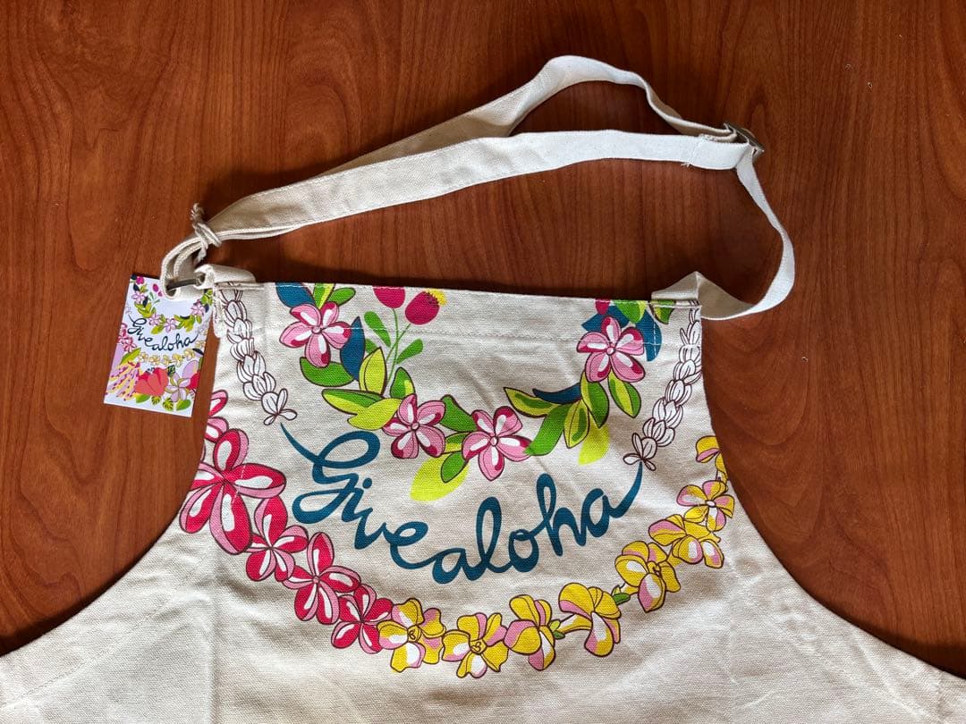 【Foodland HAWAII】GiveAloha 花柄エプロン