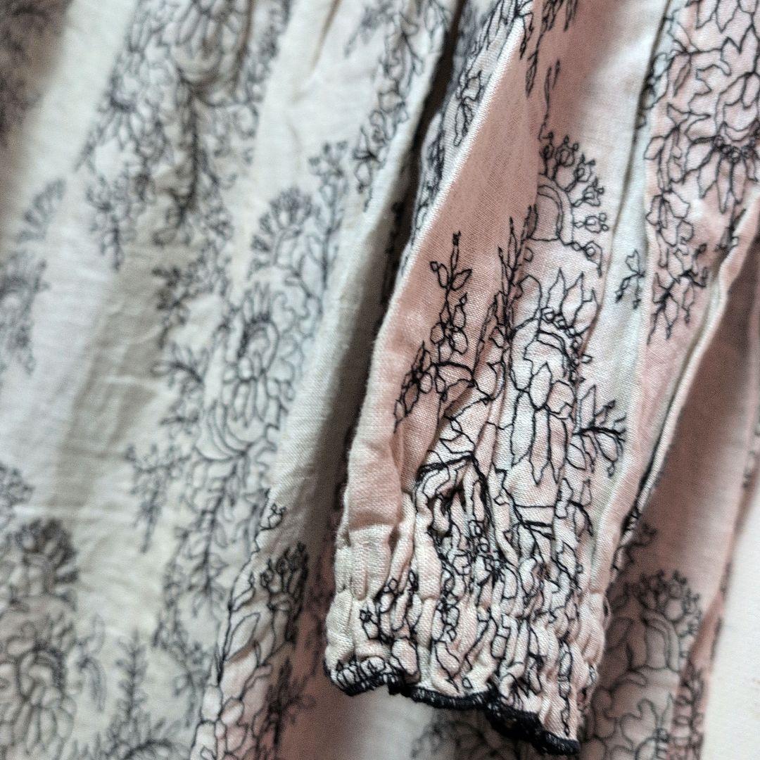 美品　nest Robe エンブロイダリーリネン ワンピース　フリーサイズ