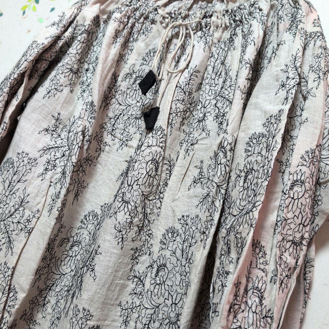 美品　nest Robe エンブロイダリーリネン ワンピース　フリーサイズ