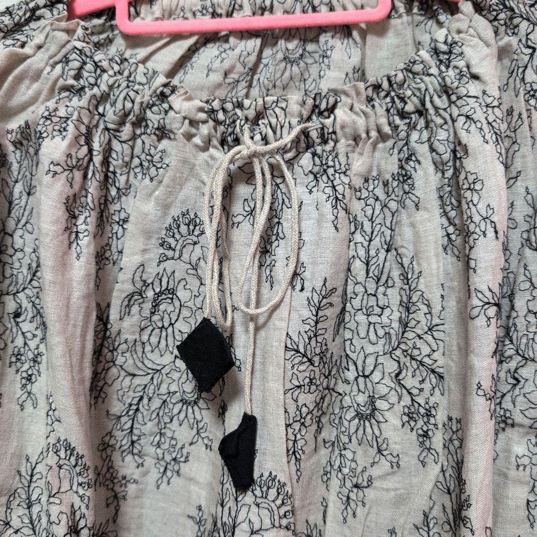 美品　nest Robe エンブロイダリーリネン ワンピース　フリーサイズ
