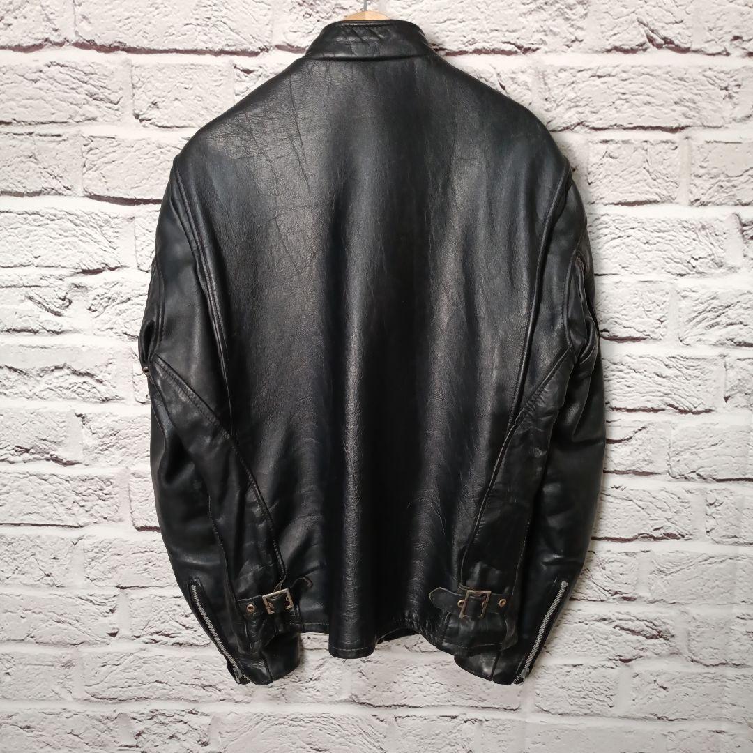 Schott ライダースジャケット シングル レザージャケット ブラック 牛革