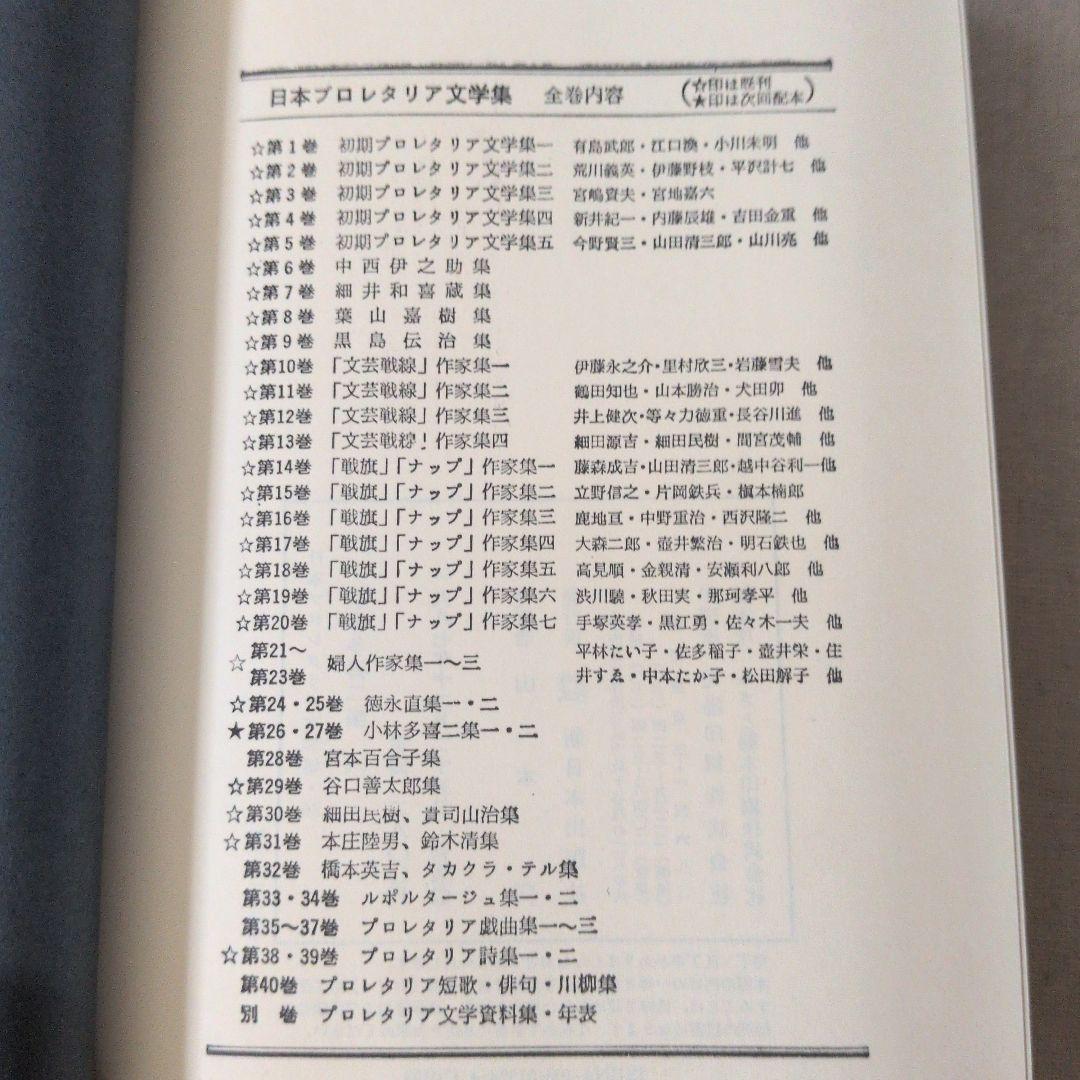 日本プロレタリア文学集　全巻セット／40巻揃＋別巻+文学評論集2巻　計43冊