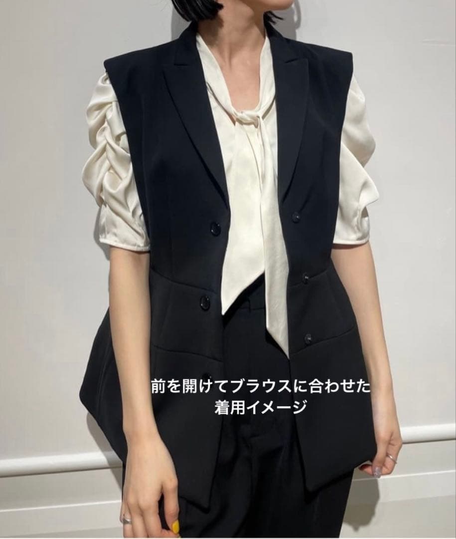 カデュネCADUNE 神崎恵さんコラボ ウエストマークジレ 38黒
