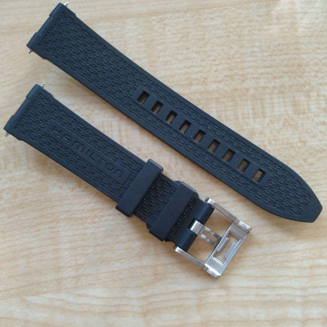 ハミルトン カーキ ネイビー スキューバ オート ラバーベルト 　ラグ幅20mm