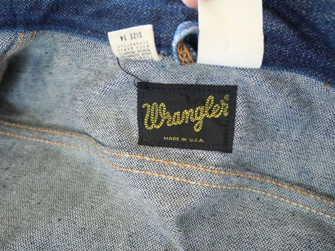 【極美品】70年代ラングラー 124mj デニムジャケットsize 34
