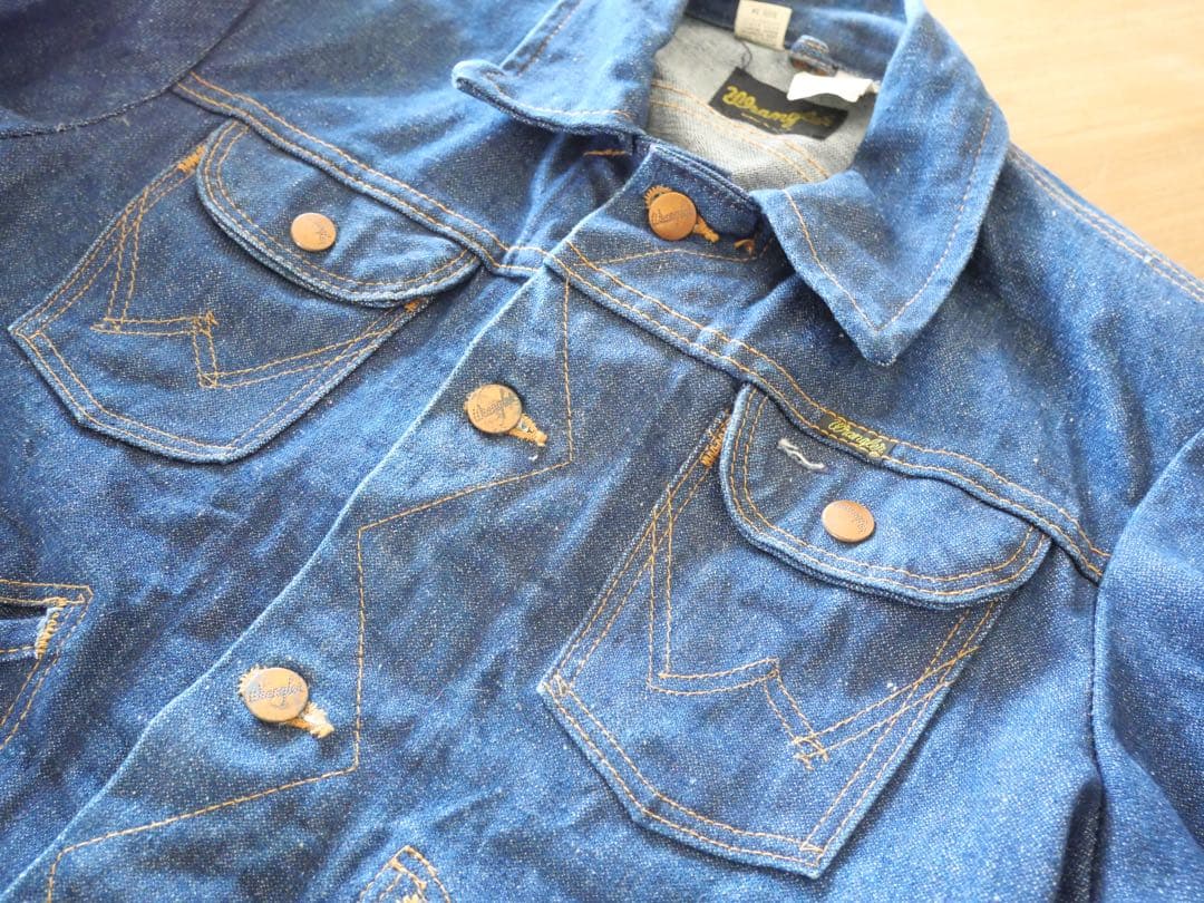 【極美品】70年代ラングラー 124mj デニムジャケットsize 34