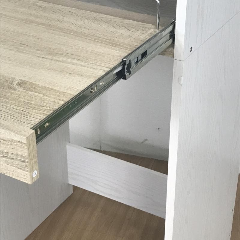 【新品】(木製)ゴミ箱上スライド付きラック(アウトレット)