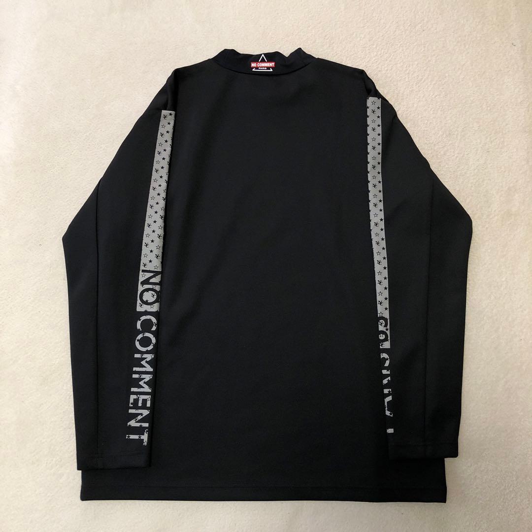 美品　NO COMMENT PARIS 長袖シャツ 黒 長袖モックネック