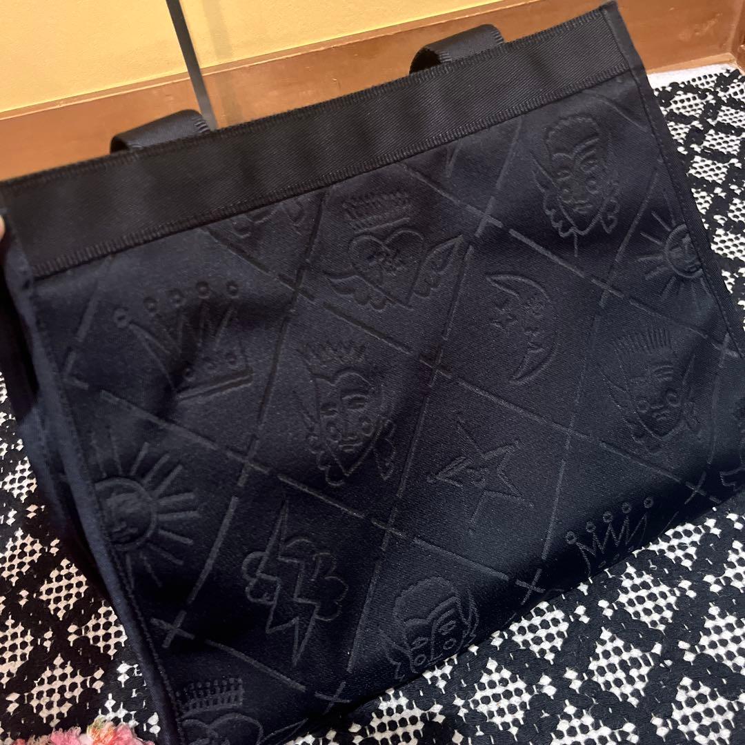 美品CASTELBAJACカステルパジャックブラックトートバッグ　モノグラム　金