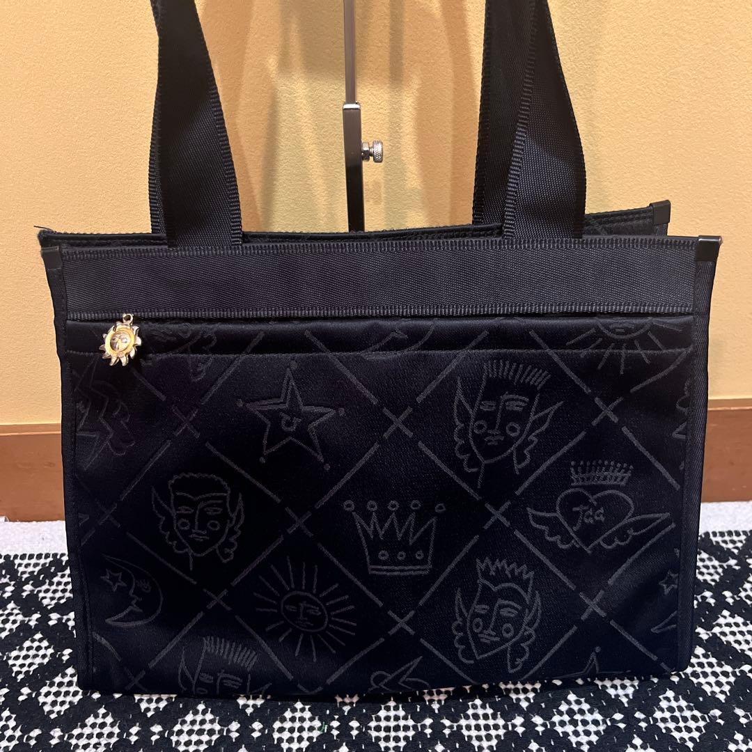 美品CASTELBAJACカステルパジャックブラックトートバッグ　モノグラム　金