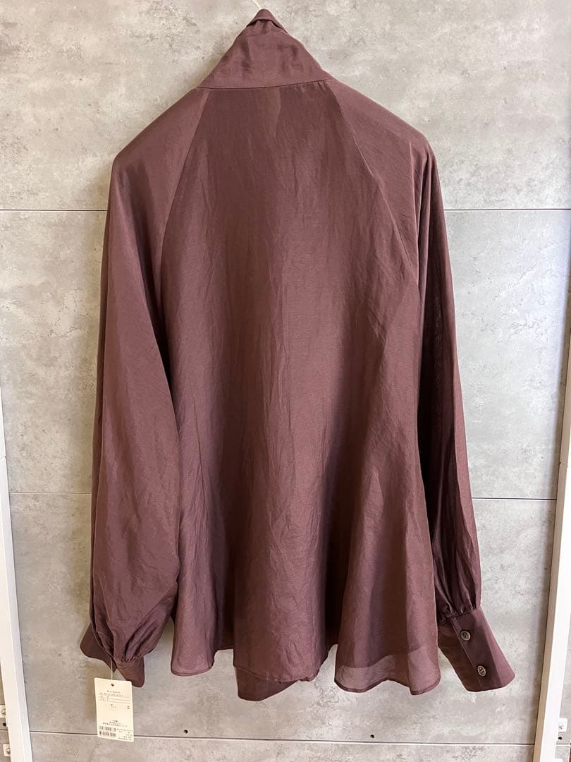【新品】Whim Gazette シルクローンボウタイブラウス ブラウン