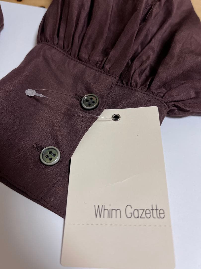 【新品】Whim Gazette シルクローンボウタイブラウス ブラウン