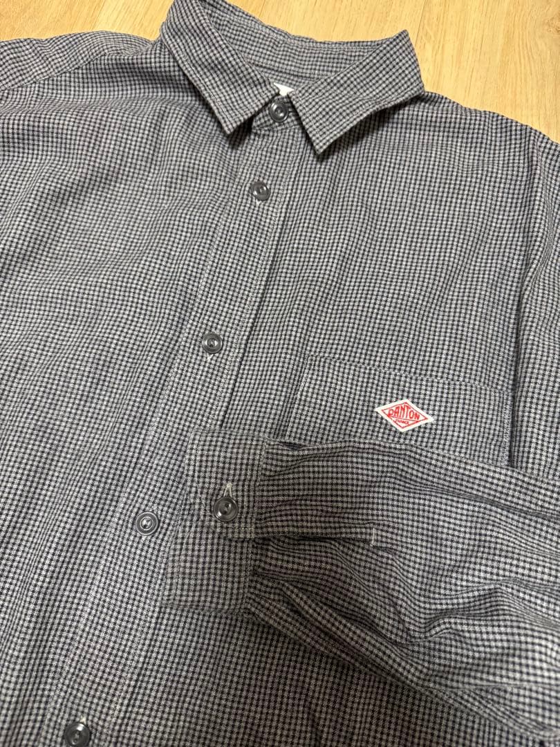 （美品、一度だけ着用）ダントン☆シャツワンピース☆チェック柄☆36