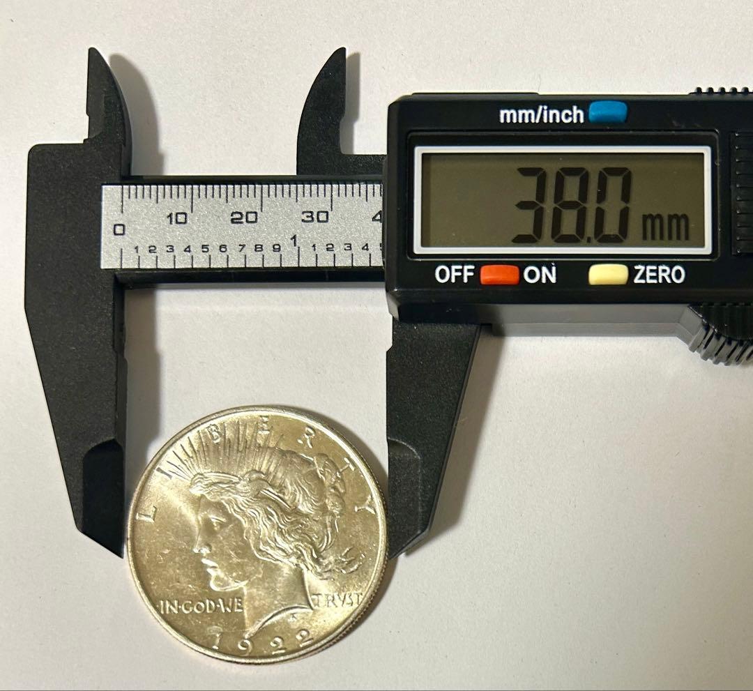 1922 年 アメリカ　ピースダラー銀貨　約26.7g 0.900 1ドル銀貨