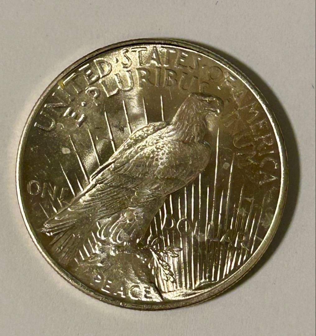 1922 年 アメリカ　ピースダラー銀貨　約26.7g 0.900 1ドル銀貨