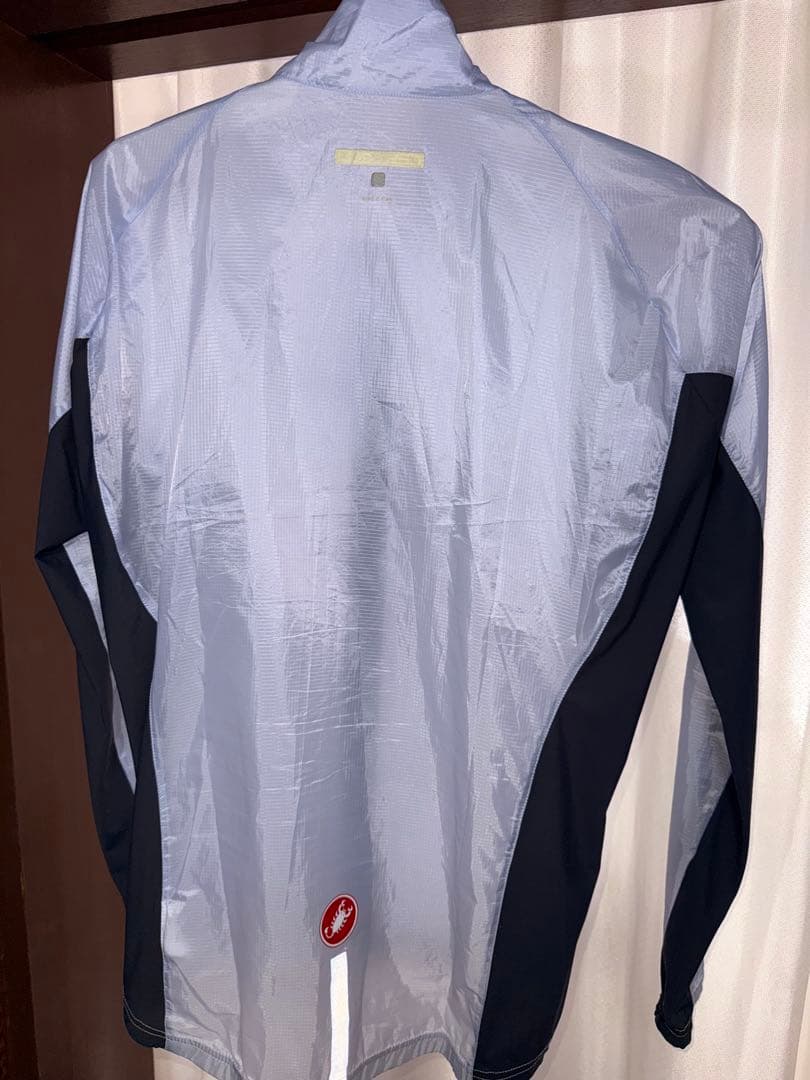 値下げ　CASTELLI ウインドブレーカー　L シルバー 軽量